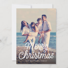 メリークリスマススクリプトのレトロな星写真 シーズンカード