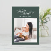 メリークリスマススクリプトの休日1枚の写真カード シーズンカード (スタンド正面)