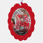 メリークリスマススクリプトの写真 オーナメントカード (左)