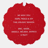 メリークリスマススクリプトの写真 オーナメントカード (裏面)