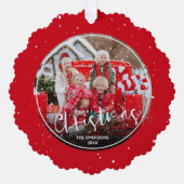 メリークリスマススクリプトの写真 オーナメントカード (正面)