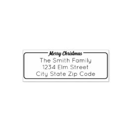 メリークリスマススクリプトの名前と差出人住所 セルフインキングスタンプ