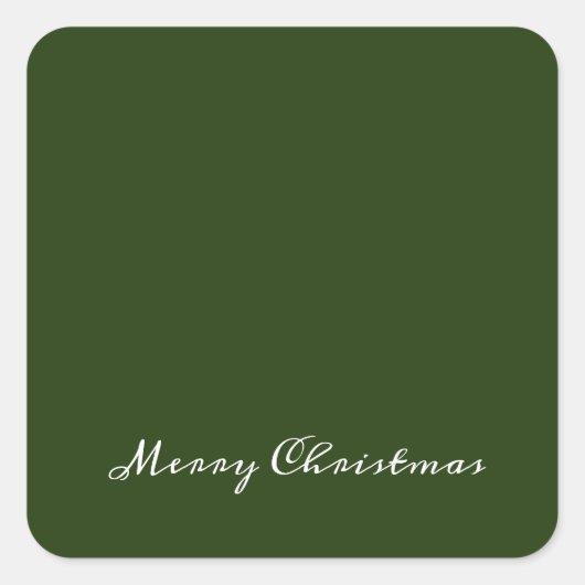 メリークリスマススクリプトエンベロープギフトラップレッド スクエアシール (正面)