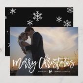 メリークリスマススクリプトオーバーレイホリディフォトカード シーズンカード (正面/裏面)