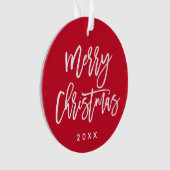 メリークリスマススクリプトカスタムカラーアクリルフォト オーナメント (正面)