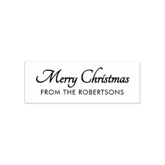 メリークリスマススクリプトカスタムモノグラム セルフインキングスタンプ
