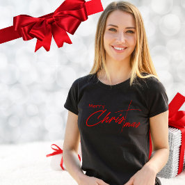 メリークリスマススクリプトクリスクロス Tシャツ