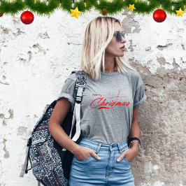 メリークリスマススクリプトクリスクロス Tシャツ