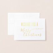 メリークリスマススクリプトクリスマスビジネスロゴ顧客 箔カード (封筒付き正面)