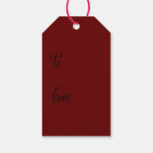 メリークリスマススクリプトグリーンホリーリース ギフトタグ (裏面)