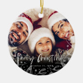 メリークリスマススクリプトコピーフォトセラミックオーナメント セラミックオーナメント (正面)