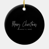 メリークリスマススクリプトコピーフォトセラミックオーナメント セラミックオーナメント (裏面)