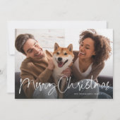 メリークリスマススクリプトシンプルおもしろい1枚 シーズンカード (正面)