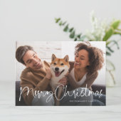 メリークリスマススクリプトシンプルおもしろい1枚 シーズンカード (スタンド正面)