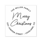 メリークリスマススクリプトシンプル差出人住所 セルフインキングスタンプ (デザイン)