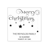 メリークリスマススクリプトスターズ差出人住所スタンプ ラバースタンプ (インプリント)