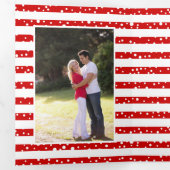 メリークリスマススクリプトタイポグラフィとリース写真 三つ折りクリスマスカード (内部最初)