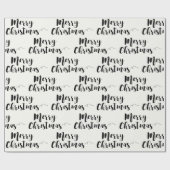 メリークリスマススクリプトタイポグラフィラッピング紙 ラッピングペーパー (フラット)