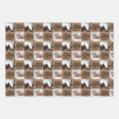 メリークリスマススクリプトチェッカーボード6フォトセット ラッピングペーパーシート (正面2)