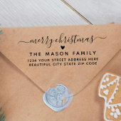 メリークリスマススクリプトハート差出人住所 セルフインキングスタンプ