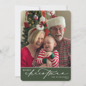 メリークリスマススクリプトファミリークリスマスカード シーズンカード (正面)
