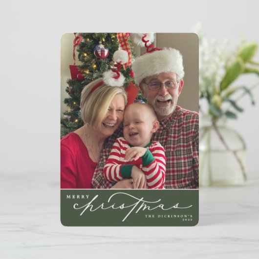 メリークリスマススクリプトファミリークリスマスカード シーズンカード (スタンド正面)