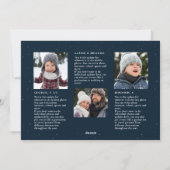 メリークリスマススクリプトファミリーニュースレターnavy blue シーズンカード (裏面)