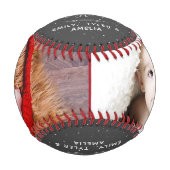 メリークリスマススクリプトファミリーフォトコラージュ 野球ボール (正面)