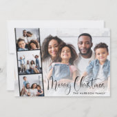 メリークリスマススクリプトフォトストリップ シーズンカード (正面)