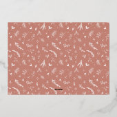 メリークリスマススクリプトフォトフォイルホリデーカード 箔シーズンカード (裏面)