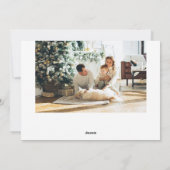 メリークリスマススクリプトフォトホリデーカード シーズンカード (裏面)