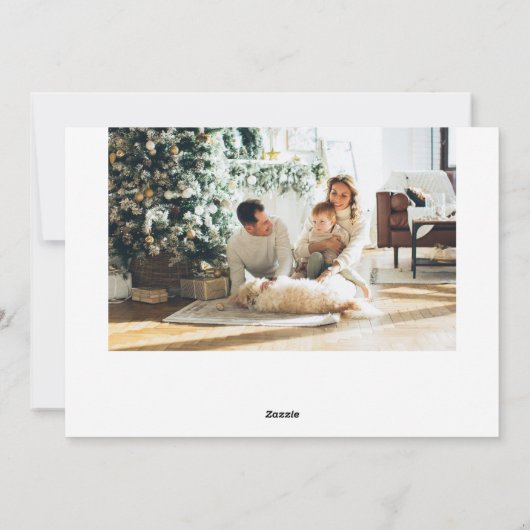 メリークリスマススクリプトフォトホリデーカード シーズンカード (裏面)