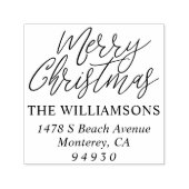 メリークリスマススクリプトフォント差出人住所 セルフインキングスタンプ (デザイン)