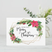 メリークリスマススクリプトフローラ(金ゴールドビーズ付きフレーム) (スタンド正面)