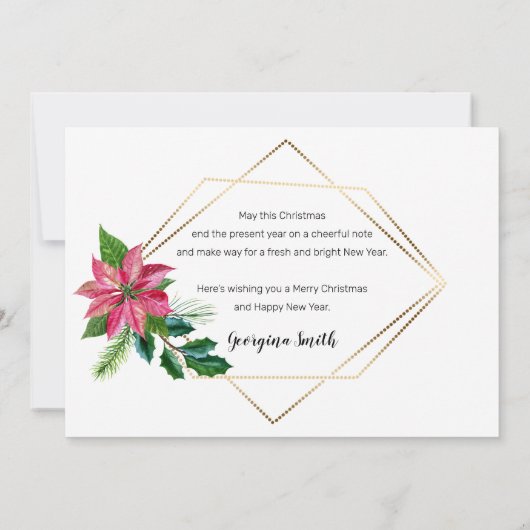 メリークリスマススクリプトフローラ(金ゴールドビーズ付きフレーム) (裏面)