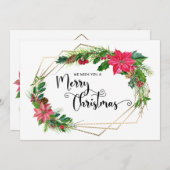 メリークリスマススクリプトフローラ(金ゴールドビーズ付きフレーム) (正面/裏面)