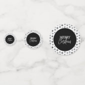 メリークリスマススクリプトブラックスノーフレーク コンフェッティ (裏面)