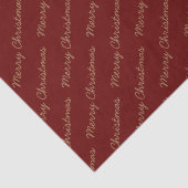 メリークリスマススクリプトブルゴーニュと金ゴールド 薄葉紙 (詳細)