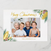 メリークリスマススクリプトベリー離れズの写真 箔シーズンカード (正面)