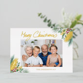 メリークリスマススクリプトベリー離れズの写真 箔シーズンカード (立ち正面)