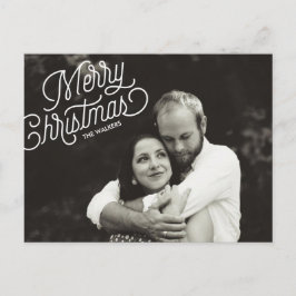 メリークリスマススクリプトホリディフォトポストカード シーズンポストカード