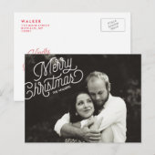 メリークリスマススクリプトホリディフォトポストカード シーズンポストカード (正面/裏面)