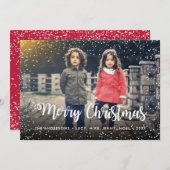 メリークリスマススクリプトホリディースノー シーズンカード (正面/裏面)