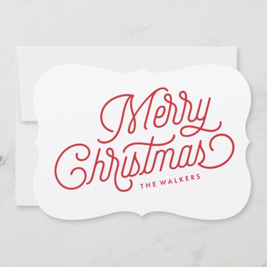 メリークリスマススクリプトホリデーカード シーズンカード (正面)