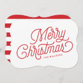 メリークリスマススクリプトホリデーカード シーズンカード (正面/裏面)