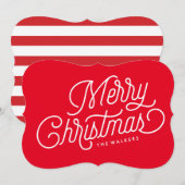 メリークリスマススクリプトホリデーカード シーズンカード (正面/裏面)