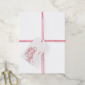 メリークリスマススクリプトホリデーギフトラベル ギフトタグ (より糸付き)