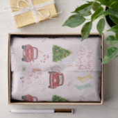 メリークリスマススクリプトホリデーツリーカーパターンWr 薄葉紙 (ギフト)