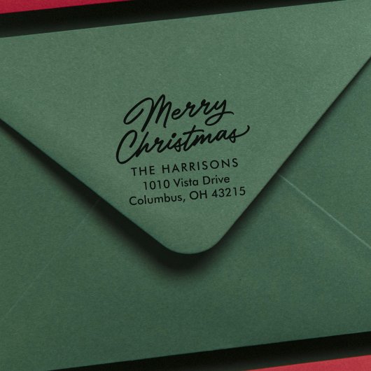 メリークリスマススクリプトホリデー差出人住所 セルフインキングスタンプ