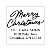 メリークリスマススクリプトホリデー差出人住所 セルフインキングスタンプ (デザイン)